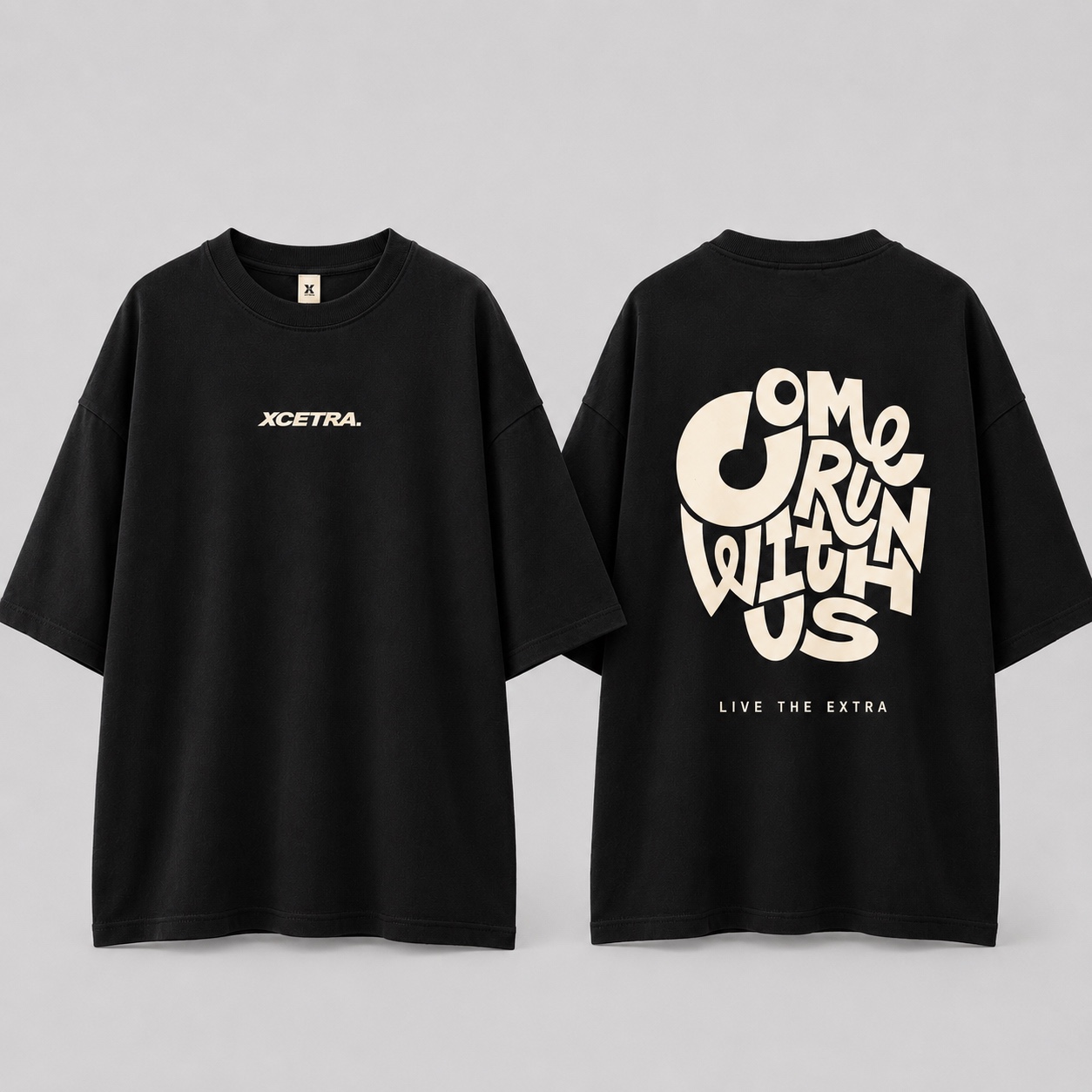 COME RUN WITH US // TEE - Midnight Black